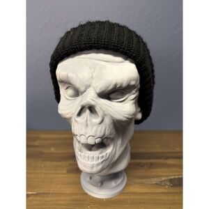 DC Shoes Black Knit Beanie Hat Ribbed Cuff One Size